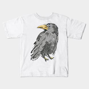 A raven with three eyes Kids T-Shirt